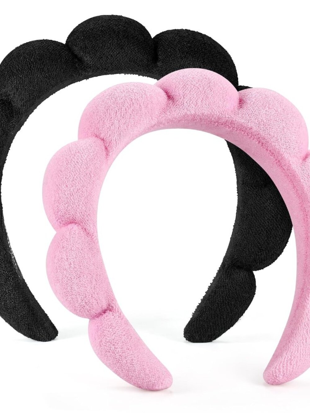 Spa Headbands for Washing Face or Facial, Set of 2 Skincare Headbands, Terry Clo